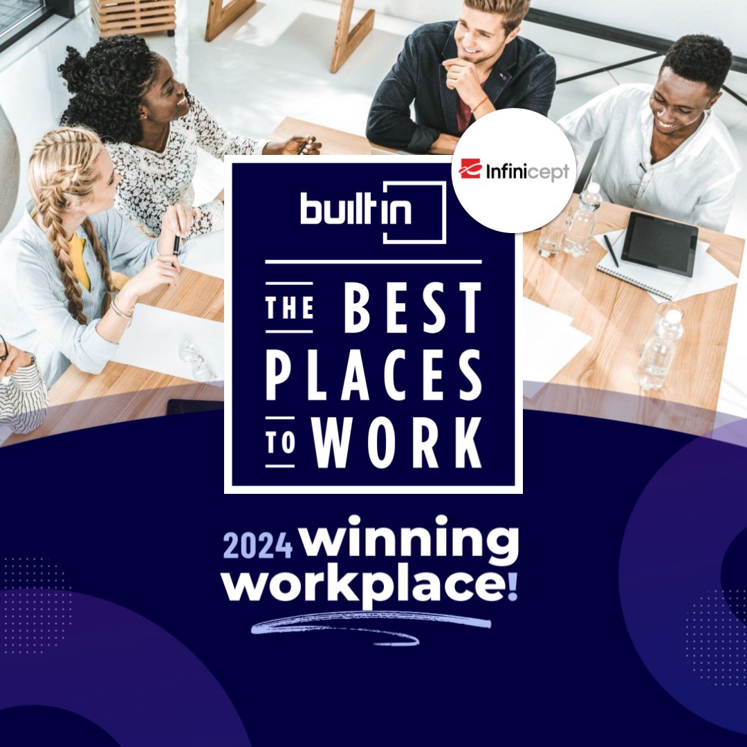 We made Built In's Best Places to Work list for the second year in a row! 🎊 
Thank you to our amazing team for their dedication to making Infinicept a great place to work and to our vision of enabling the transformation to software-led payments everywhere
hubs.la/Q02fT2HW0