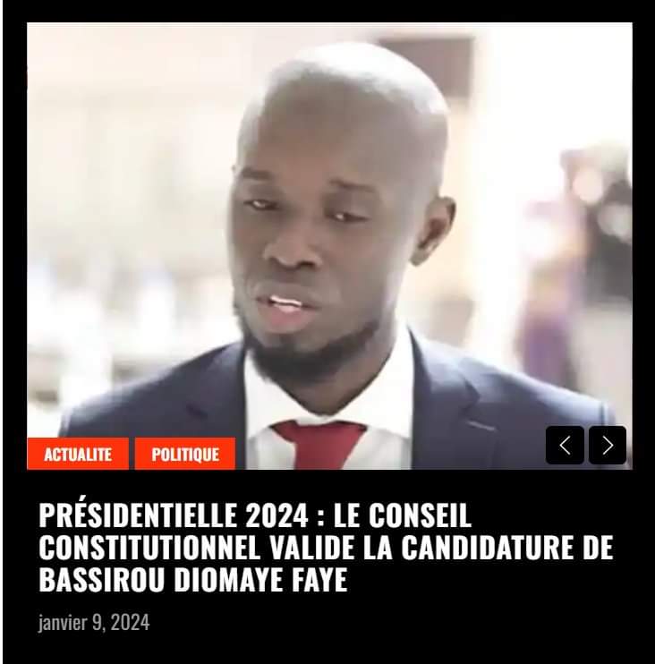 dakar24sn_com's tweet photo. Présidentielle 2024 : Le Conseil Constitutionnel Valide la Candidature de Bassirou Diomaye Faye...
https://t.co/XJMNUJIVQY https://t.co/NQu6q0v3OH