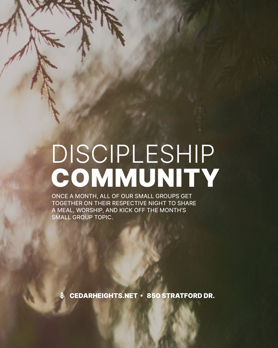 CedarHtsChurch's tweet photo. Despite the weather, we will still be getting together at 6:30 tonight, Wednesday night, and Thursday night for our Discipleship Communities. If you attend a small group, this is where your group will be this week! https://t.co/fOpcpml74H