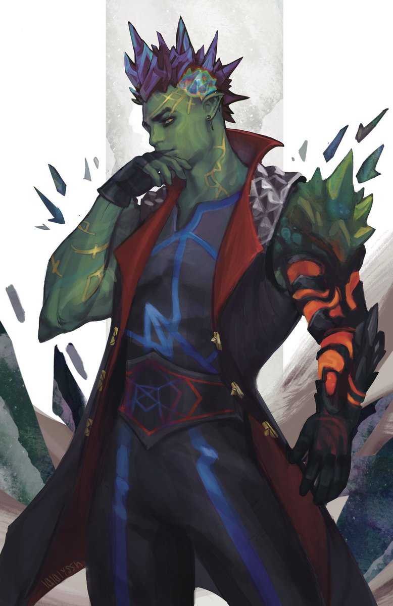 lalalyssh's tweet photo. From the earth, of the earth, to the earth 💎🔥  #criticalrole #criticalrolefanart https://t.co/a07caUpilB
