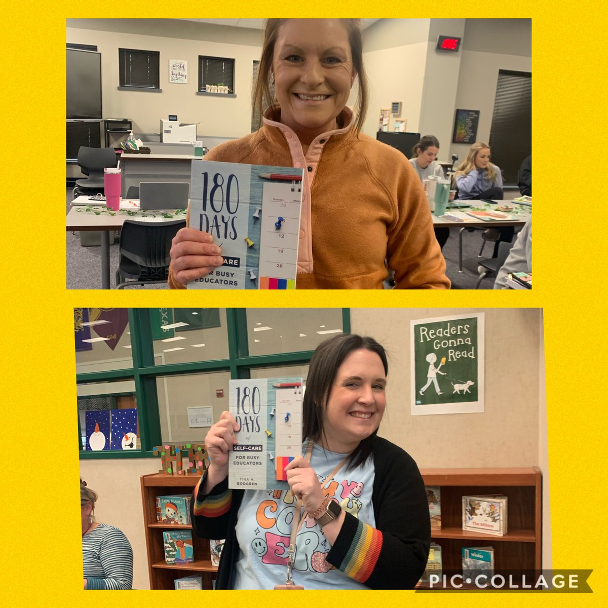 Welcome back MISD teachers! Congrats to the winners of book with tips for self care. In order to give your best , you must feel your best! #teacherwellness  #mymisd ⁦@THBoogren⁩