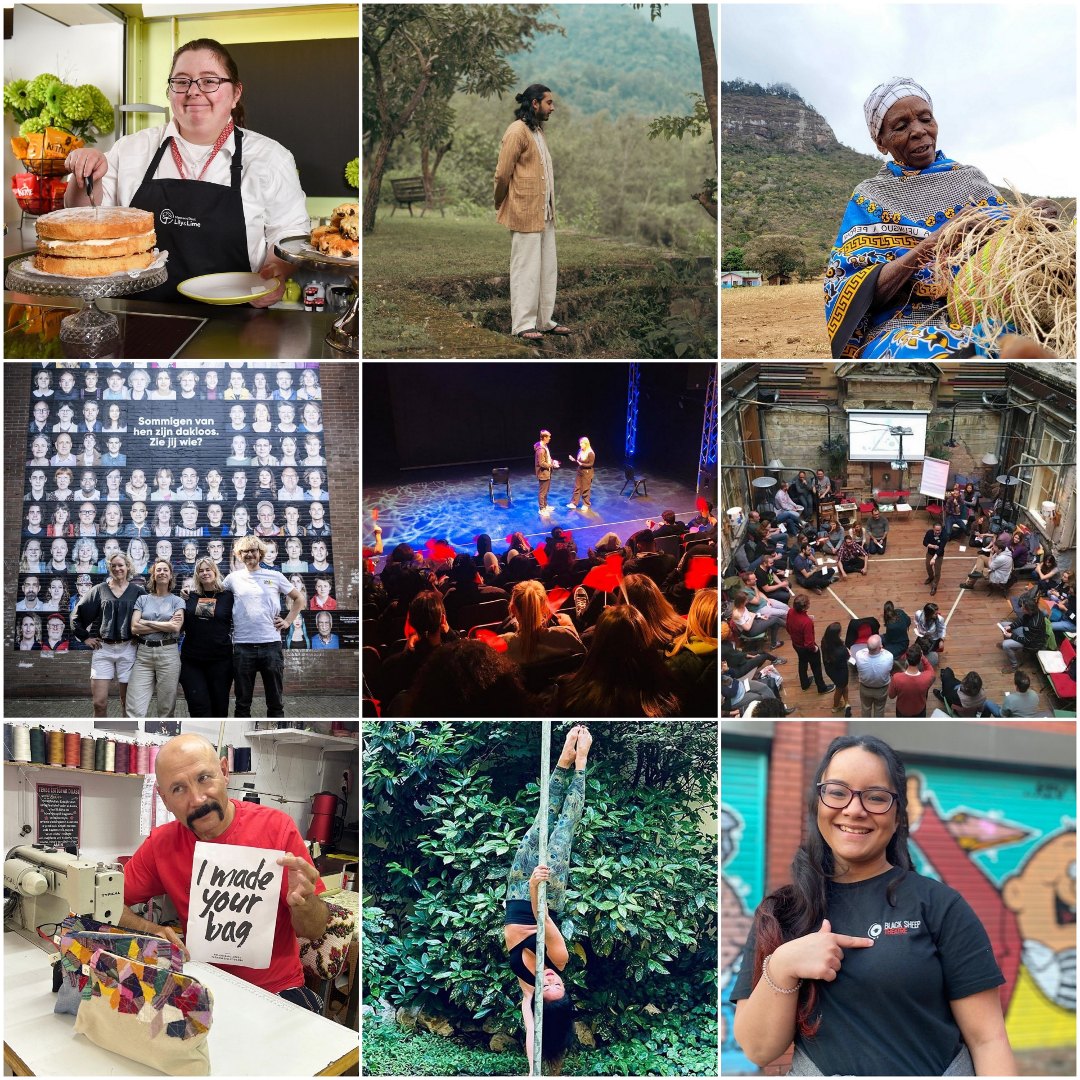 <a href="/HigherFlyers/">HigherFlyers</a> <a href="/ScaleChanger/">ScaleChanger</a> <a href="/soundproofbox/">Soundproofbox</a> <a href="/Caare27/">Caare.in</a> <a href="/Posto9Activa/">Posto9</a> <a href="/lafaanistudio/">Lafaani</a> <a href="/BlackSheepCIC/">Black Sheep Collective CIC</a> <a href="/MinsteadTrustTS/">Minstead Trust</a> <a href="/HangerFarmArts/">Hanger Farm</a> <a href="/FurzeyGardens/">Furzey Gardens</a> <a href="/moodgoods_au/">MOOD Goods</a> Follow them <a href="/kaleido_arts/">Kaleido Arts for Wellbeing CIC</a>  <a href="/trishabaileyphd/">trishabaileyphd</a>  <a href="/socentni/">Social Enterprise NI</a> <a href="/givvable/">givvable</a>  <a href="/ForestofHearts/">Forest of Hearts</a>  <a href="/mywmentalhealth/">The Mental Health Hub by MeYouWellbeing</a> <a href="/ELMongolia/">Eternal Landscapes Mongolia</a> <a href="/SEWAFed/">SEWA Cooperative Federation</a>  <a href="/ncwrp/">Community Wood Recycling</a>  <a href="/Reuse_or_Die/">Wash-Ability CIC</a>  <a href="/thenewruraltt/">ARCTT</a> (2/2)

See them all at goodmarket.global/info/new-commu…