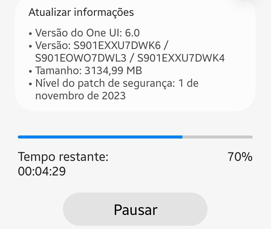 RogerDroid's tweet image. Samsung Galaxy S22 recebendo oficialmente One UI 6.0 / Android 14