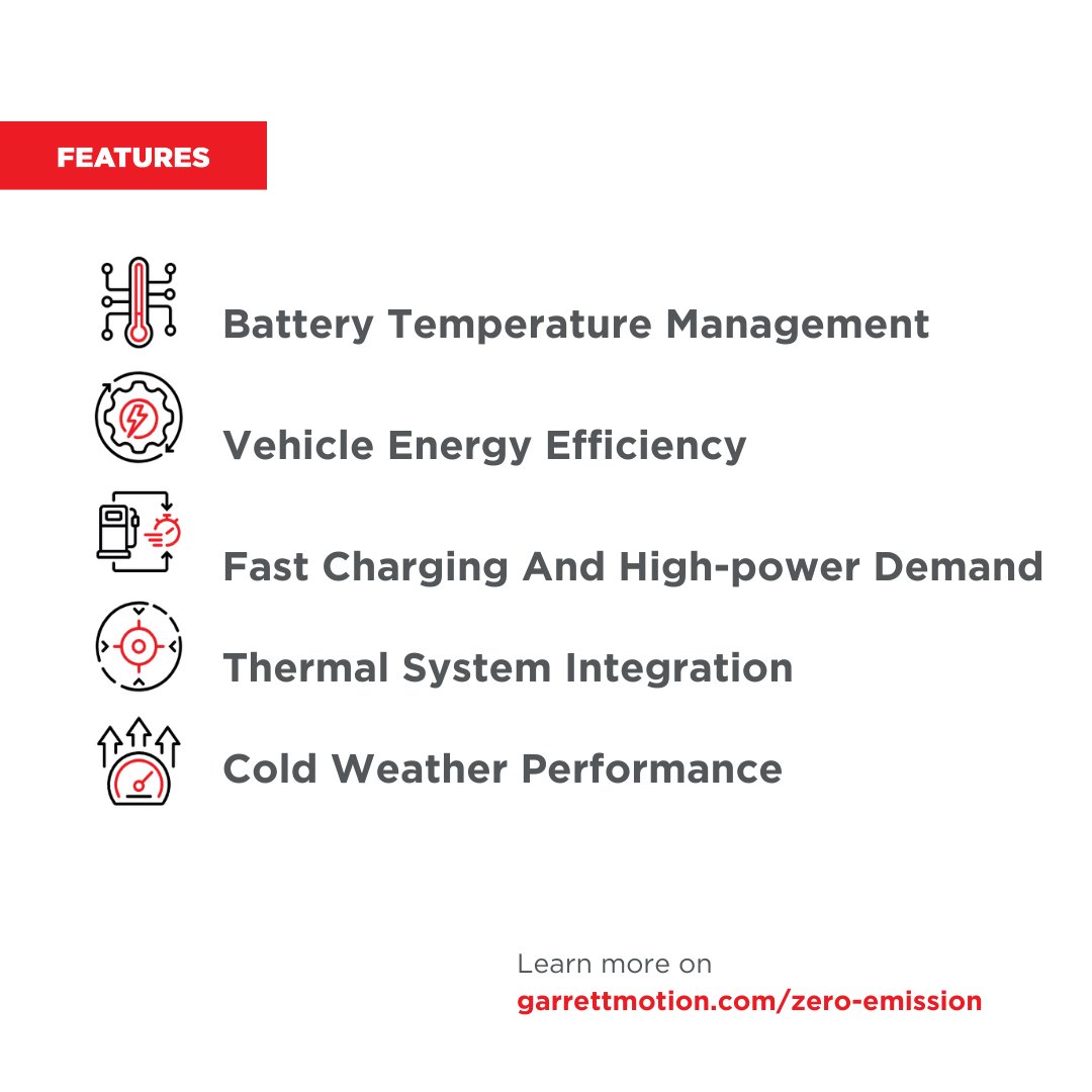 GarrettMotion's tweet photo. Keep your #EV battery temperature balanced, energy-efficient, and performing at its best, even in cold weather! ๐ก๏ธ ๐ Discover our #eCooling Compressor for EV #ThermalManagement, a compact and lightweight solution that enhances efficiency and performance. https://t.co/axIivwpYKe https://t.co/1eS2VuuC9x