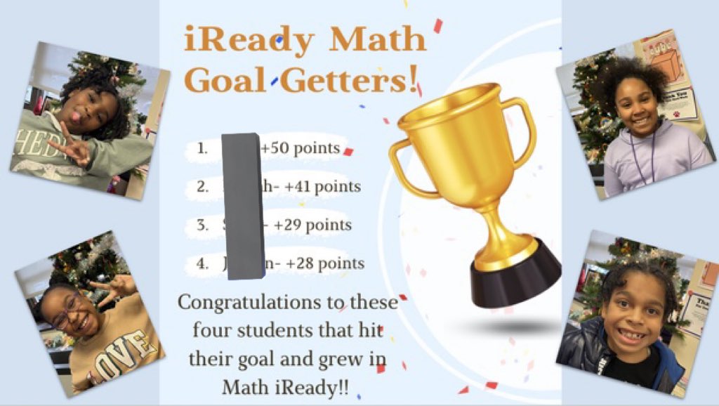 __MissQuinn's tweet photo. Everyone in Room 103 increased on iReady, but these GOAL GETTERS hit or exceeded their target goal for math!! I am so proud of them! 🧠🩷 

#KissYourBrain #WildcatScholars https://t.co/xwgiOwtHhC