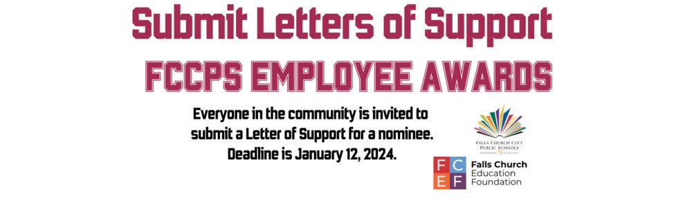 Submit Letters of Support for FCCPS Employee Award Nominees by Friday, January 12 fccps.org/article/140177…