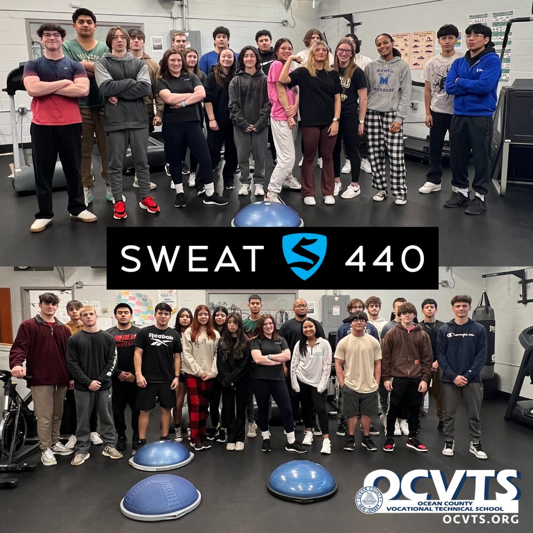 ocvtsemployment's tweet photo. Thank you to Sweat 440 for visiting Health &amp; Fitness class and putting us through a circuit! Sweat 440 classes consist of 4 10-minute circuits of high-intensity interval training &amp; classes start every 10 minutes! We may have some future Sweat 440 coaches in the making! #ocvts https://t.co/1BI2J98qls