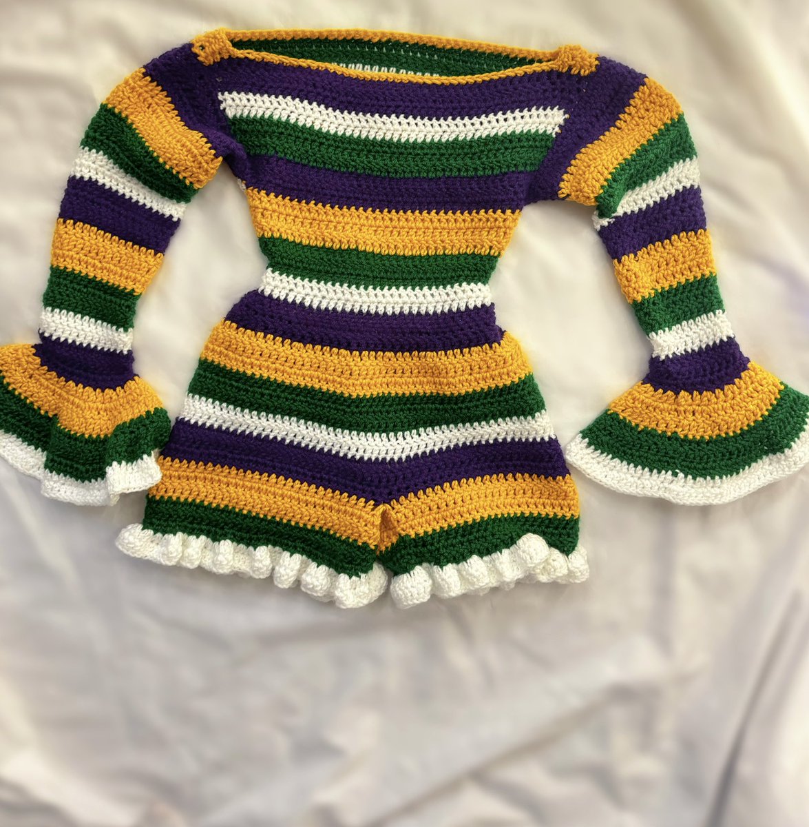 miaagnae's tweet photo. The perfect 1 of 1 romper for Mardi Gras ✨ #mardigras 💜💛💚 https://t.co/zl8qzzd0Ia