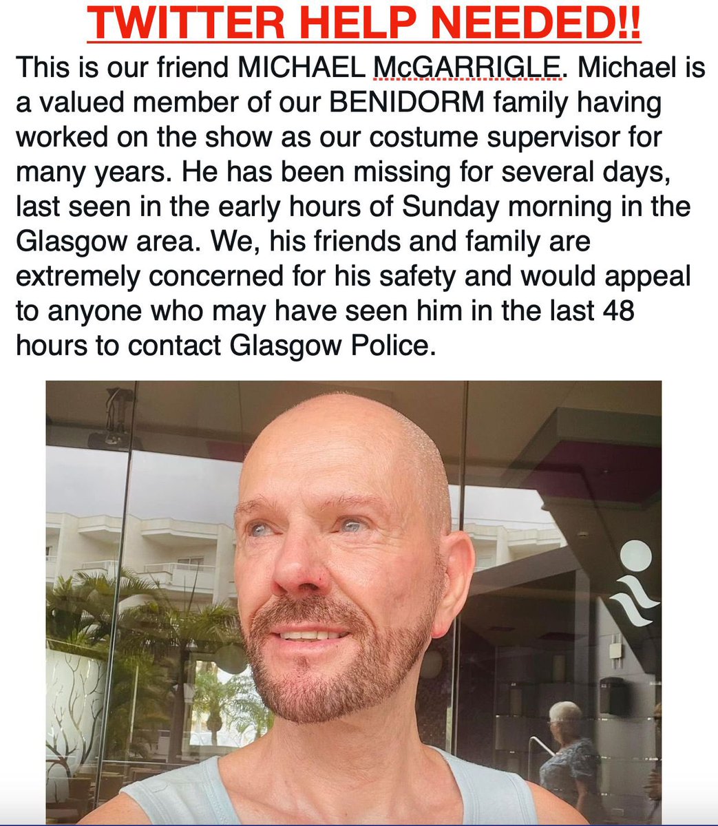 Please Help find Michael. The loveliest calmest costume guy i have ever worked with