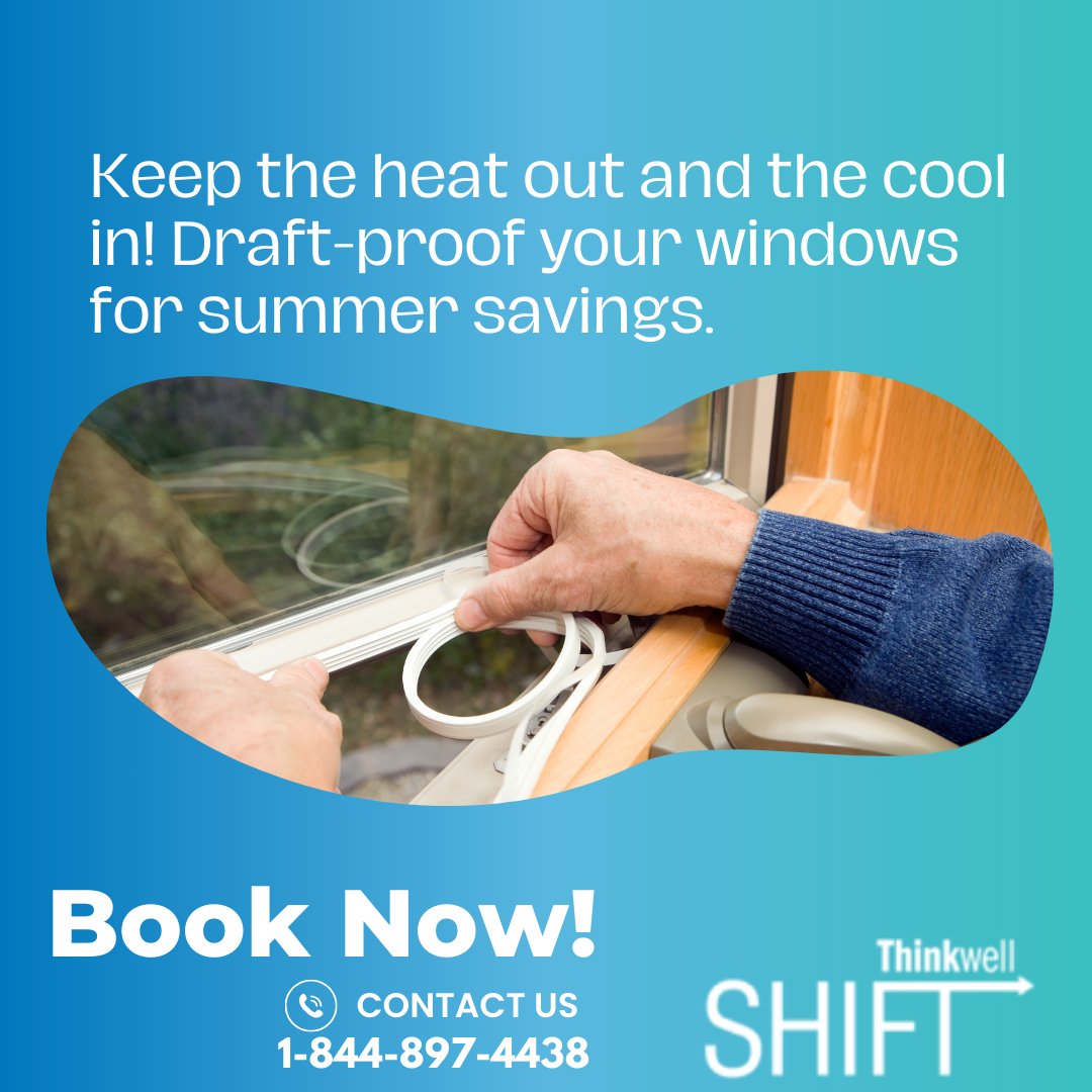 ThinkwellShift's tweet image. 🌬️Did you know drafts from inefficient windows and doors can make your air conditioner work harder, leading to higher energy bills? We are here to help. We offer FREE draft-proofing installations to keep your home comfortable and energy-efficient. 🏠❄️
@efficiencyns