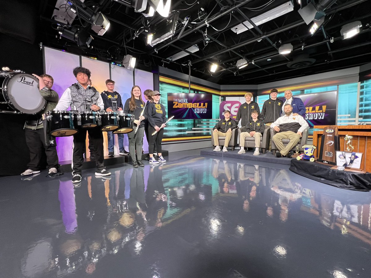 The Northwestern Lehigh Football team and band visited our studios to talk about their historical state championship run, which ended with a silver medal!🏈🥈

Tune in for the Mike Zambelli Show tonight at 6:30 or 9:30 PM on SEN2 📺

<a href="/sectv/">Service Electric Cable TV & Communications</a> <a href="/nwlehighsd/">Northwestern Lehigh</a> <a href="/nwtigerfootball/">NW TIGER FOOTBALL</a>