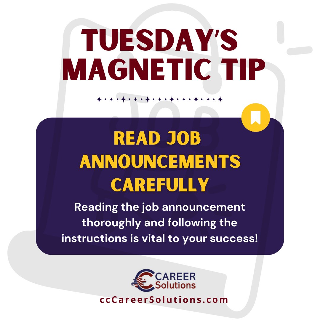 CamilleRoberts's tweet image. Details matter, so dive in and pre-qualify yourself before you spend time writing your résumé. When you follow the Get HIRED $ucce$$ path, you'll be sure to secure that dream job! #AskCamille #PreQualify #FederalResume #FederalJobs #USAJOBS #GetHired #GovCareers #TuesdayTip