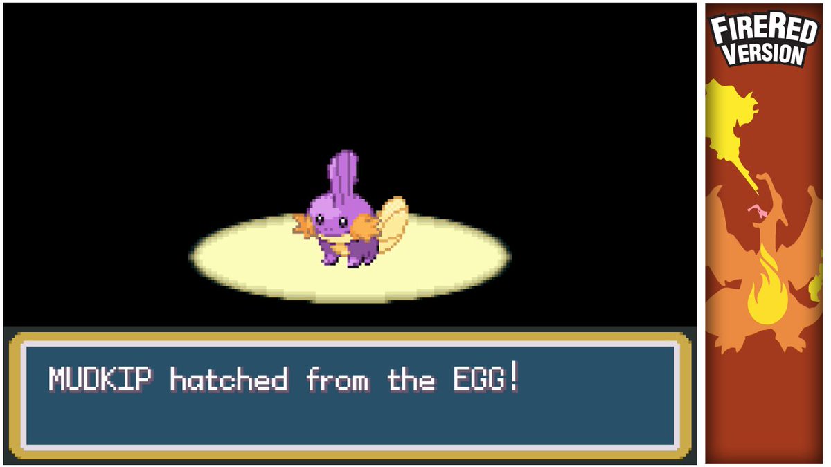 Shiny Mudkip after 6,032 eggs in FireRed! ✨ The final of the trio via eggs and my final ever Hoenn starter. Gave it the egg move Curse and will be staying as a Mudkip for my living dex. (108/386 - Gen 3 Shiny Living Dex)