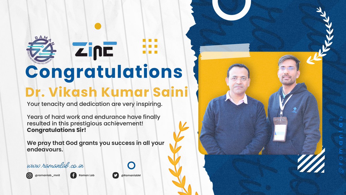 RamanlabM's tweet photo. Congratulations to Dr. Vikash Saini on the successful defense of his Ph.D. dissertation, titled "Secure Multi-Agent Framework For Cloud Energy Storage", completed under the supervision of Prof. Rajesh Kumar. https://t.co/FH1kAz4twd
