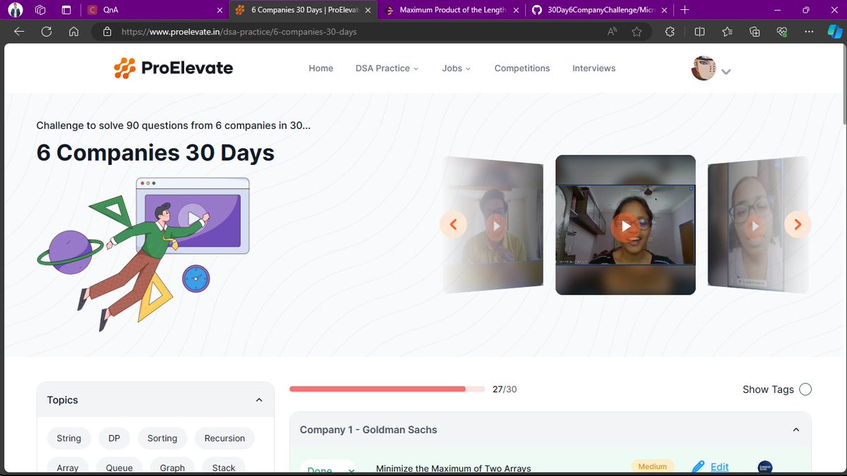 Ujjwell_in_Jazz's tweet image. Done with #9DAY (Microsoft)
-Solved another 3 problems (Floyd Warshal, Sorting, LPS )
-Committed them in Repo to maintain all code. Link:github.com/heyujjwal/30Da…
Staying up to this challenge ✅
@arsh_goyal
#6Company30Days #CareerResolution #consistent #ReviseWithArsh