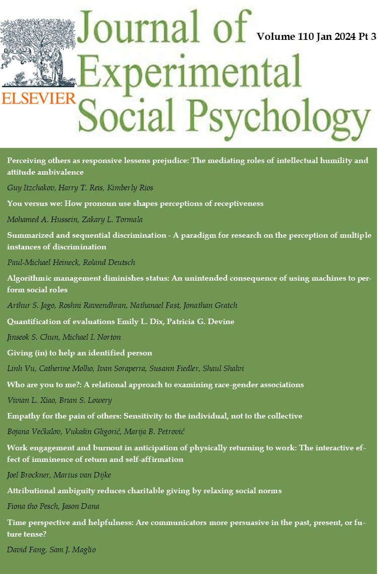 Journal of Experimental Social Psychology (@jexpsocpsych) on Twitter photo <a href="/SPSPnews/">Society for Personality and Social Psychology</a> <a href="/easpinfo/">EASP</a> <a href="/SPSSI/">SPSSI</a> <a href="/PsychScience/">Association for Psychological Science</a> <a href="/DevineLab/">Trish Devine</a> <a href="/TomerUllman/">Tomer Ullman</a> <a href="/BVeckalov/">Bojana Većkalov (bojanaveckalov.bsky.social)</a> <a href="/v_gligoric/">Vukašin Gligorić, PhD</a> <a href="/beitbutterbean/">Crystal Shackleford</a> Part 3 of our giant January volume! 📖😀 <a href="/SPSPnews/">Society for Personality and Social Psychology</a> <a href="/easpinfo/">EASP</a> <a href="/SPSSI/">SPSSI</a> <a href="/PsychScience/">Association for Psychological Science</a> 3/3 <a href="/SPSPnews/">Society for Personality and Social Psychology</a> <a href="/easpinfo/">EASP</a> <a href="/SPSSI/">SPSSI</a> <a href="/PsychScience/">Association for Psychological Science</a> <a href="/DevineLab/">Trish Devine</a> <a href="/TomerUllman/">Tomer Ullman</a> <a href="/BVeckalov/">Bojana Većkalov (bojanaveckalov.bsky.social)</a> <a href="/v_gligoric/">Vukašin Gligorić, PhD</a> <a href="/beitbutterbean/">Crystal Shackleford</a> Part 3 of our giant January volume! 📖😀 <a href="/SPSPnews/">Society for Personality and Social Psychology</a> <a href="/easpinfo/">EASP</a> <a href="/SPSSI/">SPSSI</a> <a href="/PsychScience/">Association for Psychological Science</a> 3/3