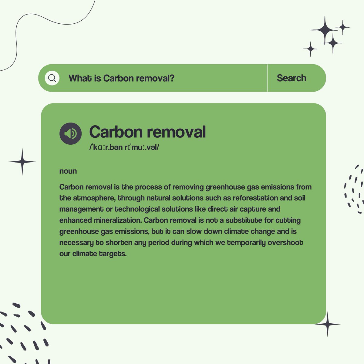 What is Carbon removal?
#GreenFox #climatedictionary #carbonremoval #climate #sustainability #recycle #nature #carbon