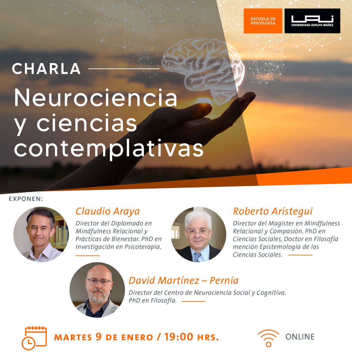 Es Hoy | ¿No olvides que hoy te esperamos en esta imperdible charla!

📆 Fecha: 09 de enero de 2024
🕒 Hora: 19:00 hrs.
📍 Lugar: Online

Para inscribirte, copia y pega el siguiente enlace en tu navegador: noticias.uai.cl/evento/neuroci…