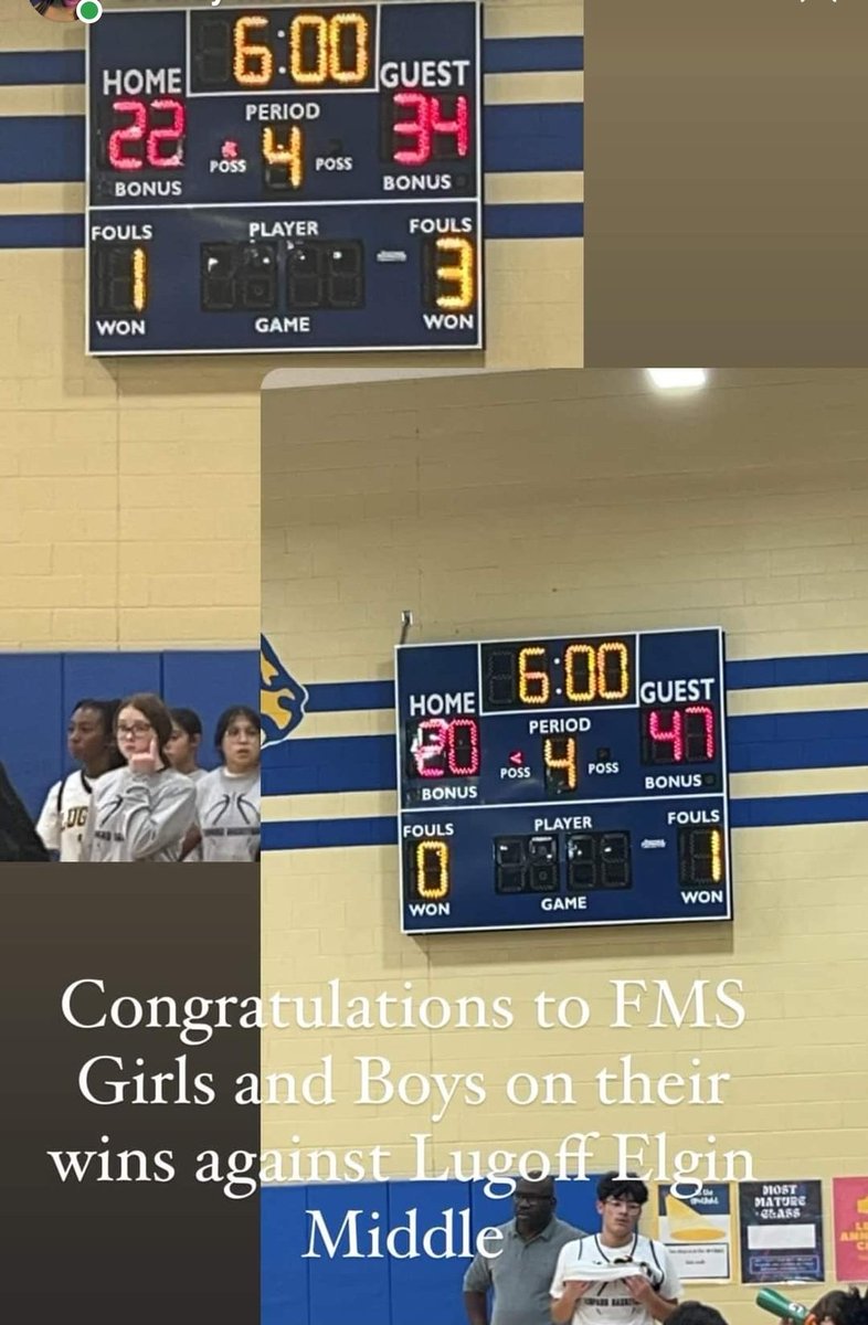 Starting the new year off right. Congrats to both the Girls/Boys 🏀 teams. 💪🏾😤 #Griffs #Expect2Win @FairfieldMiddle