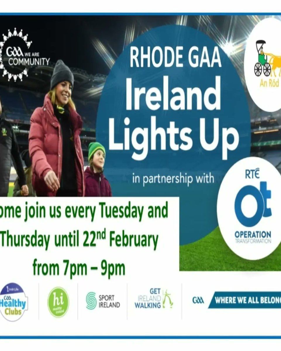 RhodeGAA's tweet photo. All Go in Fr.Dowling Park for our First night of Ireland Lights Up Initiative 💚💛💪. https://t.co/dP8OFjCzvQ