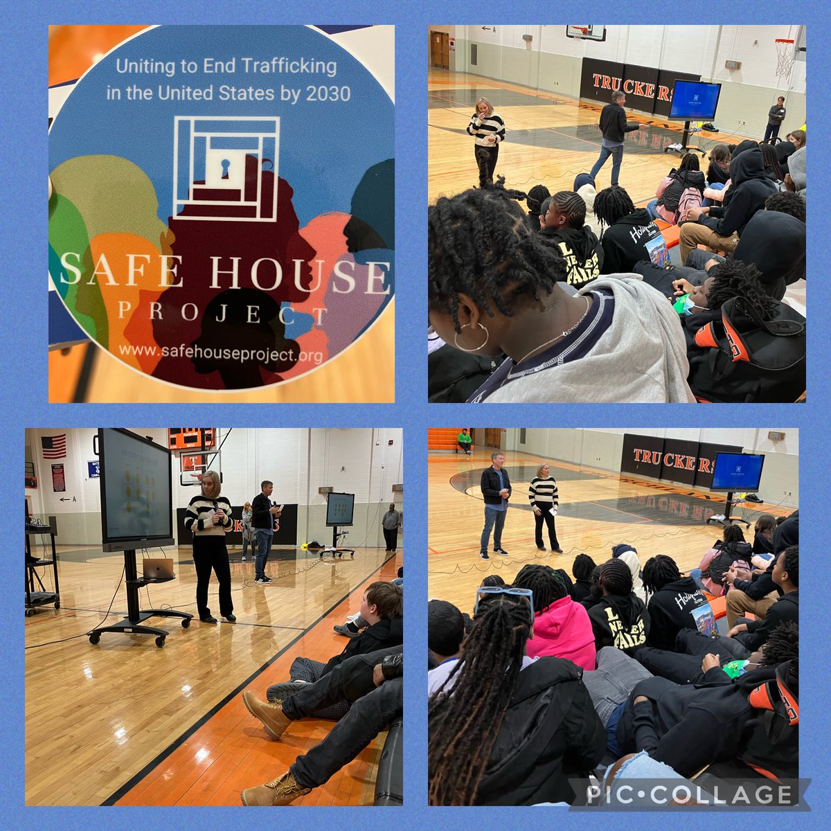 The Office of Youth Risk Prevention thanks the Safe House Project for providing valuable information to the students and staff of Churchland Middle School on Human Trafficking Prevention and Awareness 
#standinsolidarity #blueupdayJan11