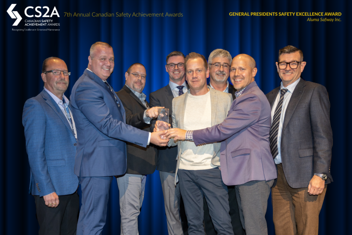 gpmccanada's tweet photo. Congrats to the 2023 Canadian Safety Achievement Award (#CS2A) Winners for the GENERAL PRESIDENTS' SAFETY EXCELLENCE AWARD (2022 Operational Year):

Quartile 4 – AlumaSafway, Inc.
Quartile 3 – NorCan Infinity LP
Quartile 2 – Park Derochie Inc.
Quartile 1 – Altex Industries Inc. https://t.co/DjT1FCDnKw
