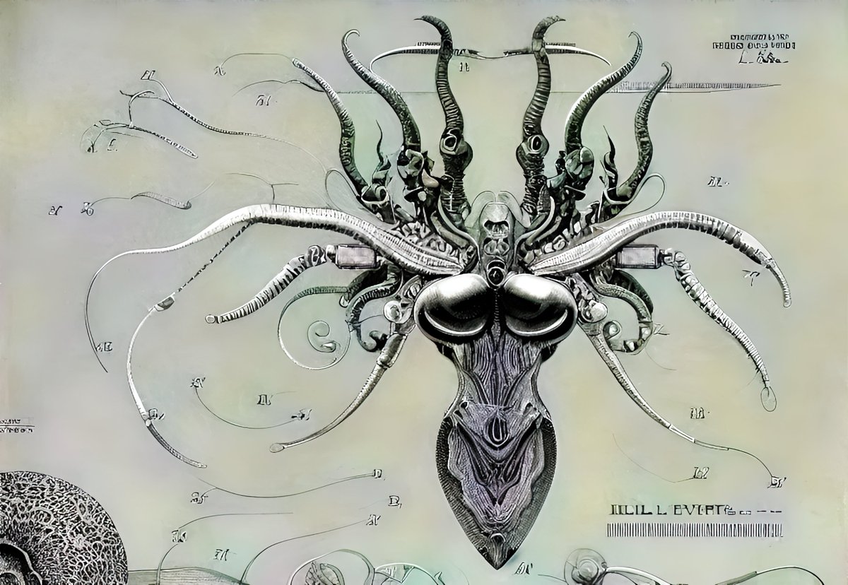 xalieri's tweet photo. Alien contraceptive organism suppositories. 2 of 3
#GameteAntagonist #ZygoteDisassembler #WorkingAnimal #LifelongPet #InternalSupport #WeirdArt #PsychologicalLandscape #ImSureItMustMeanSomething
#DarkArts #DigitalArt #AIAssistedArt #AIArt #WomboDream #StableDiffusion https://t.co/AynPXjicoG