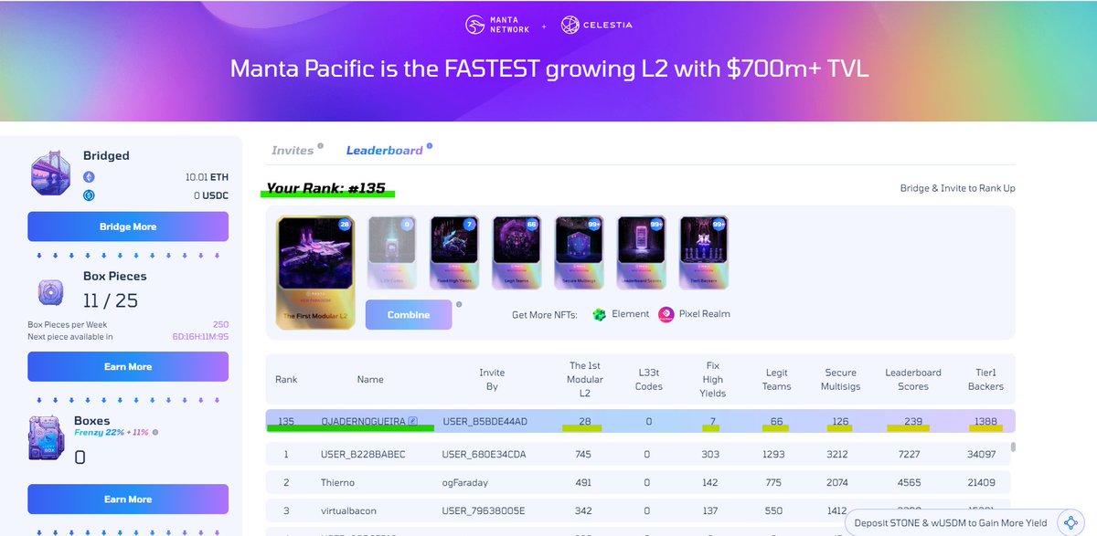 Jader nogueira - BITCOIN / BTC - ETH (@ojadernogueira) on Twitter photo 🚀 Hoje é um dia histórico! <a href="/MantaNetwork/">Manta Network (🔱,🔱)</a>
#GrandeConquista #MantaNetwork
Temos o orgulho de anunciar que alcançamos a marca da maior coleção de NFTs do da Manta Network do Brasil é nossa!
E mais, estamos entre os 135 maiores holders do maior Airdrop de 2024! #TopHolders 🚀 Hoje é um dia histórico! <a href="/MantaNetwork/">Manta Network (🔱,🔱)</a>
#GrandeConquista #MantaNetwork
Temos o orgulho de anunciar que alcançamos a marca da maior coleção de NFTs do da Manta Network do Brasil é nossa!
E mais, estamos entre os 135 maiores holders do maior Airdrop de 2024! #TopHolders