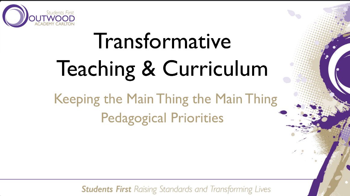 OACarlton's tweet image. Tonight's #CPD delivered on the 3rd of our 3 #T&L priorities for this academic year: Practice.
Underpinned by our Core Purpose & our T&L Standard, with the thread Checklists, teachers engaged with 3 research-informed workshops, after the introduction.
#TransformativeTeaching
