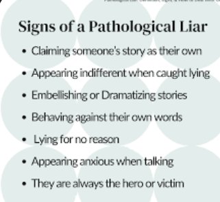 #Pathologicalliars 
🚩🚩🚩🚩🚩🚩🚩🚩