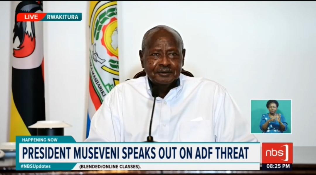 H.E @KagutaMuseveni has assured the country that despite the cowardly attacks by the ADF rebels in some parts of the country, the @MODVA_UPDF will not leave Congo until the rebels are wiped out. #M7Address #NAMUganda @cdfupdf @UPDFspokespersn @SecurityUganda