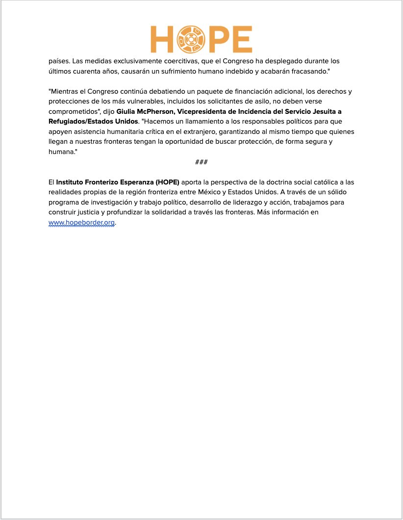 Just in, 50 Catholic organizations and religious congregations send a letter to the U.S. Senate and DHS Secretary Mayorkas raising strong objections to anti-immigration proposals put forward during supplemental budget negotiations.

#SaveAsylum #welcomewithdignity