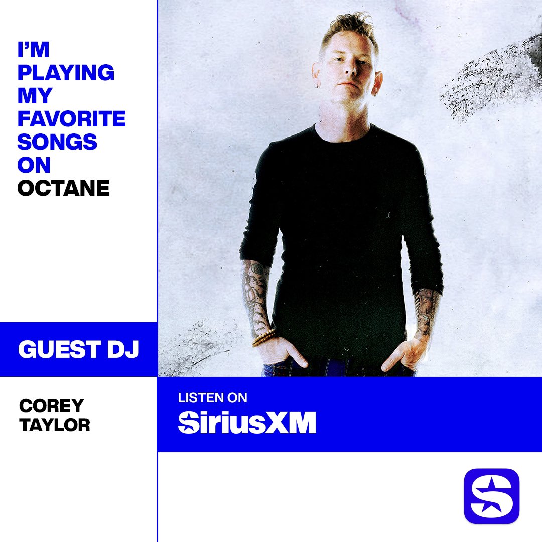 Appreciate @SiriusXMOctane letting me guest DJ when I was in town a few months back. Listen now on the @SIRIUSXM app: sxm.app.link/CoreyTaylorGue…