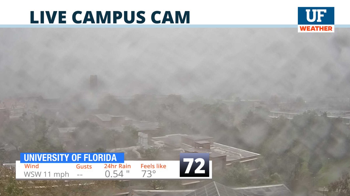 Gainesville, FL experiencing heavy rain this afternoon.