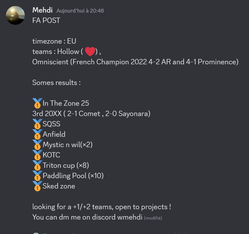 FA Post rt's appreciated !! 

(btw if someone would be down to suggest me to +1 it would be great since i got kicked due to inactivity during my break)