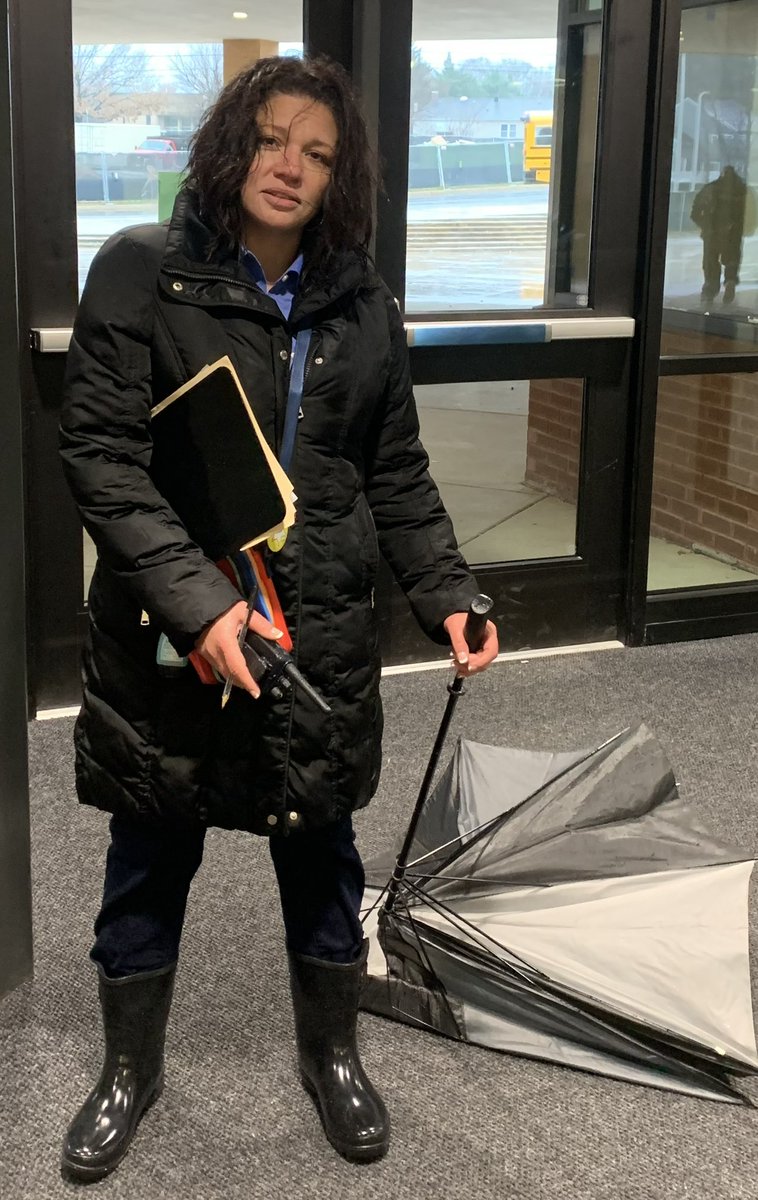 Jodi Pasquale, Assistant Principal (@jp_the_ap) on Twitter photo Bus duty. Gotta love it. I didn’t need that umbrella anyway 😂#soaked #brokenumbrella #heavywinds Bus duty. Gotta love it. I didn’t need that umbrella anyway 😂#soaked #brokenumbrella #heavywinds
