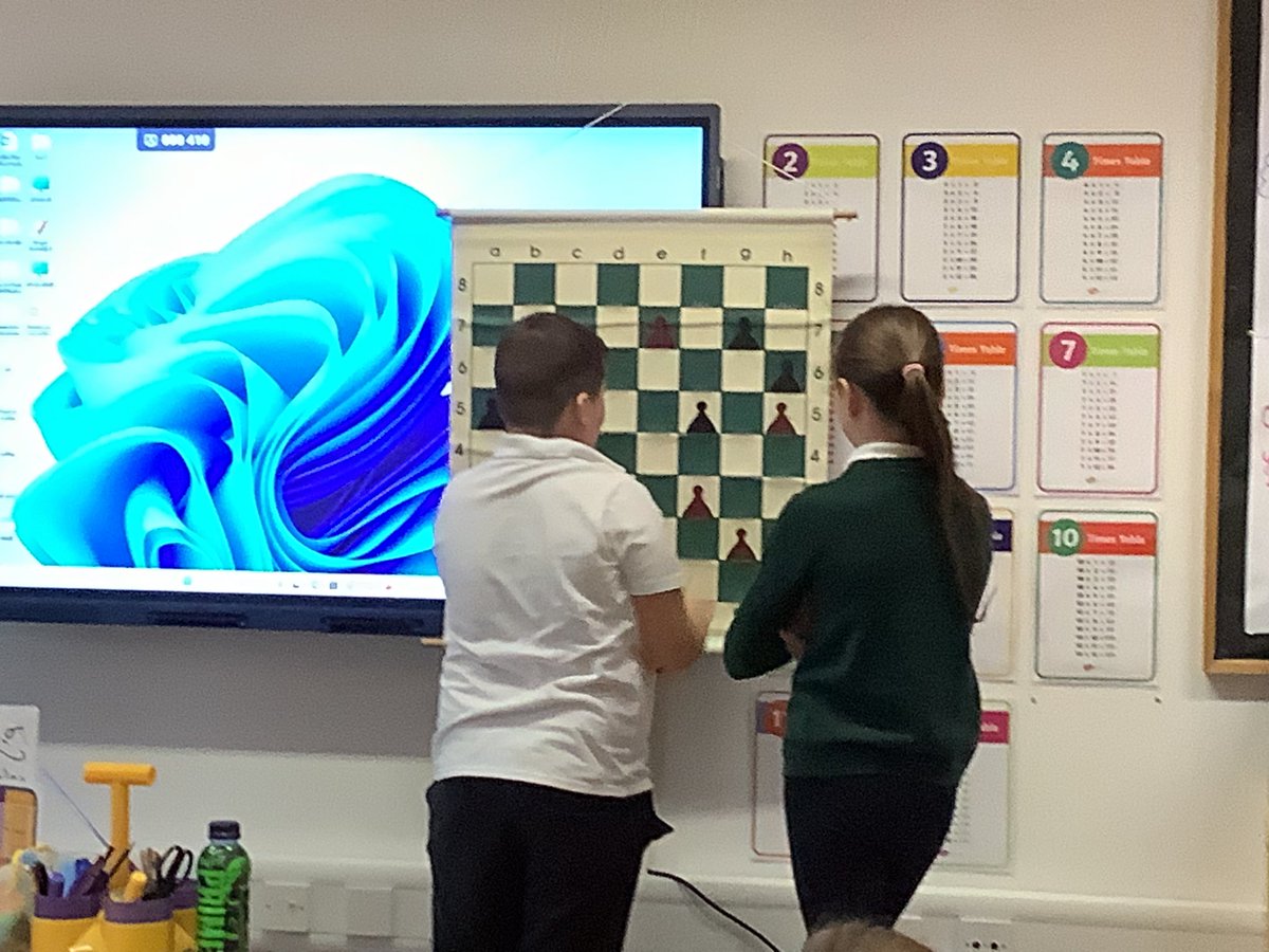 ComputingHG's tweet image. Y5: Introduction to Chess 

Today we welcomed @CSCTeesside into #hardwickgreenpa for our first chess lesson.

Children quickly linked skills learned in our Microsoft Excel lessons to the coordinates of the chess board 👏 

“Move the pawn in G7 to H7 to win!” - Freddie