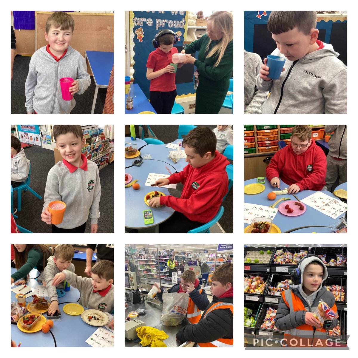 DanygraigP's tweet photo. A fun introduction to our new topic today for the Sunbeams. The children are learning about “delicious delights” and made fruit smoothies this afternoon after shopping in Sainsbury’s this morning. Lots of skills being developed throughout the day. #DYGPHWB #DYGPLLC #DYGPFUN https://t.co/pJPP39tqpM