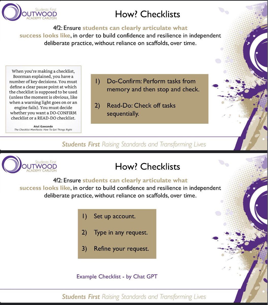OACarlton's tweet image. Workshop 3: Independent, Deliberate Practice 

Why and How?

#TransformativeTeaching
#ImprovingNotProving
#T&amp;amp;L