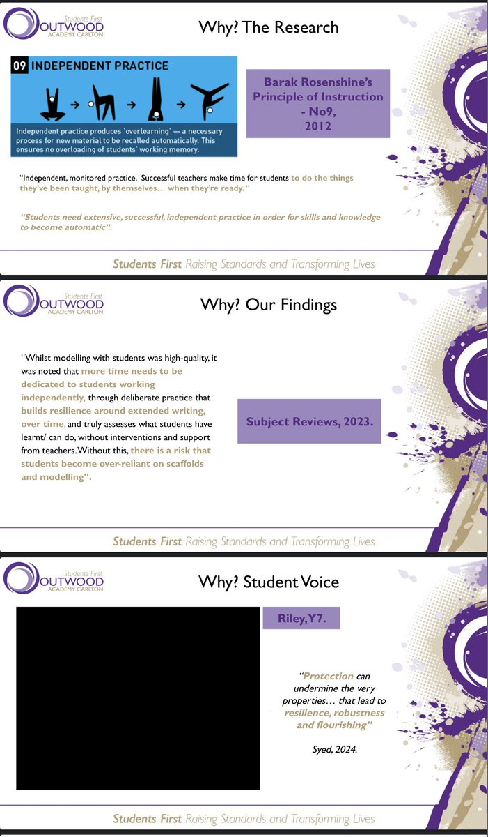 OACarlton's tweet image. Workshop 3: Independent, Deliberate Practice 

Why and How?

#TransformativeTeaching
#ImprovingNotProving
#T&amp;amp;L