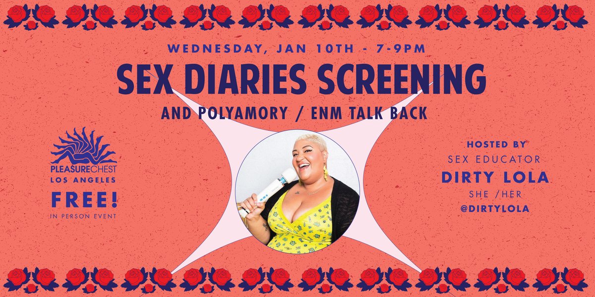 TOMORROW! Join us at our LA location for a screening of @HBO's Sex Diaries with @DirtyLola 😍 Only a few spots left! RSVP here: eventbrite.com/e/780284691517…