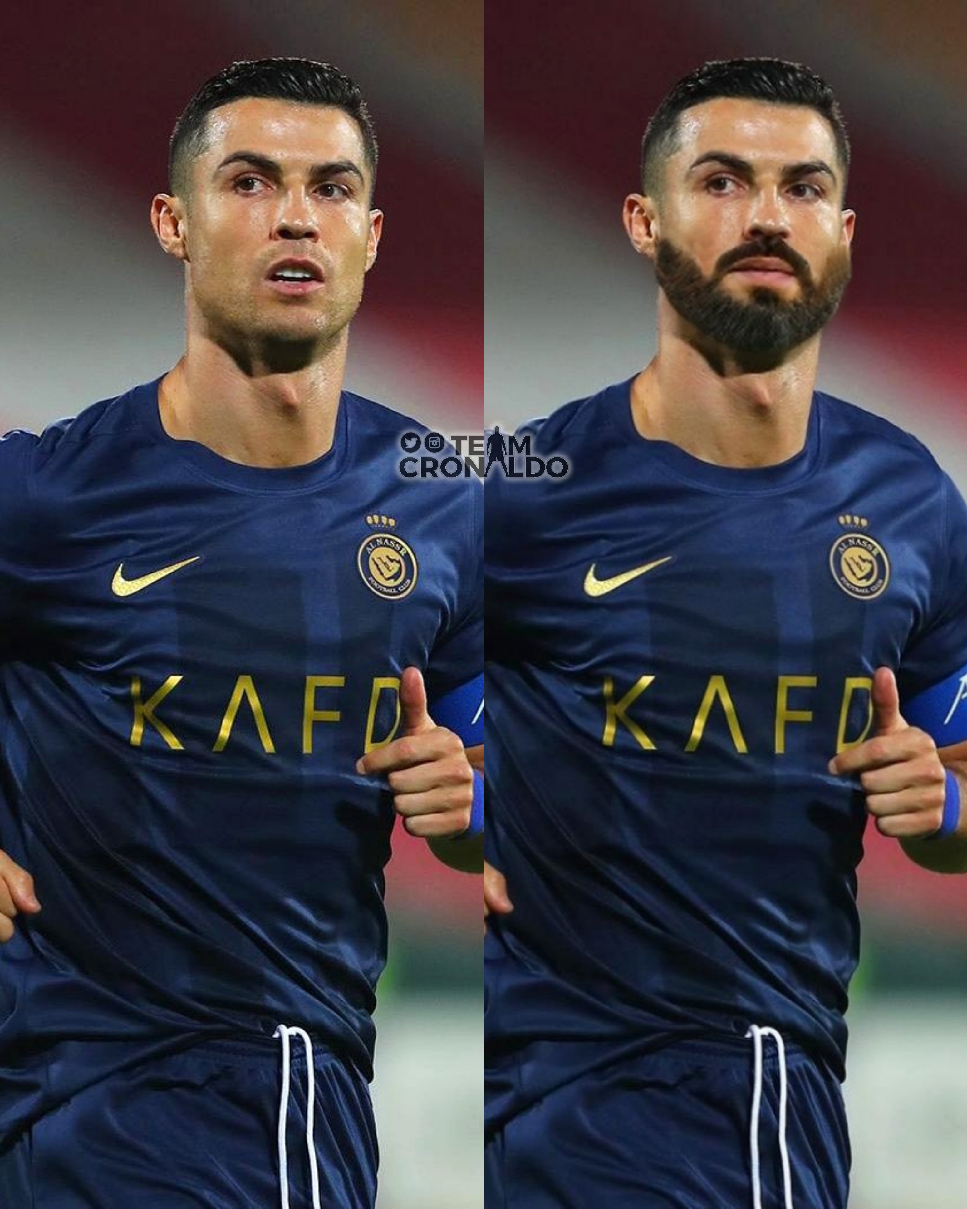 TCR. on X: Cristiano Ronaldo with or without beard? 🧔🏻🐐   / X