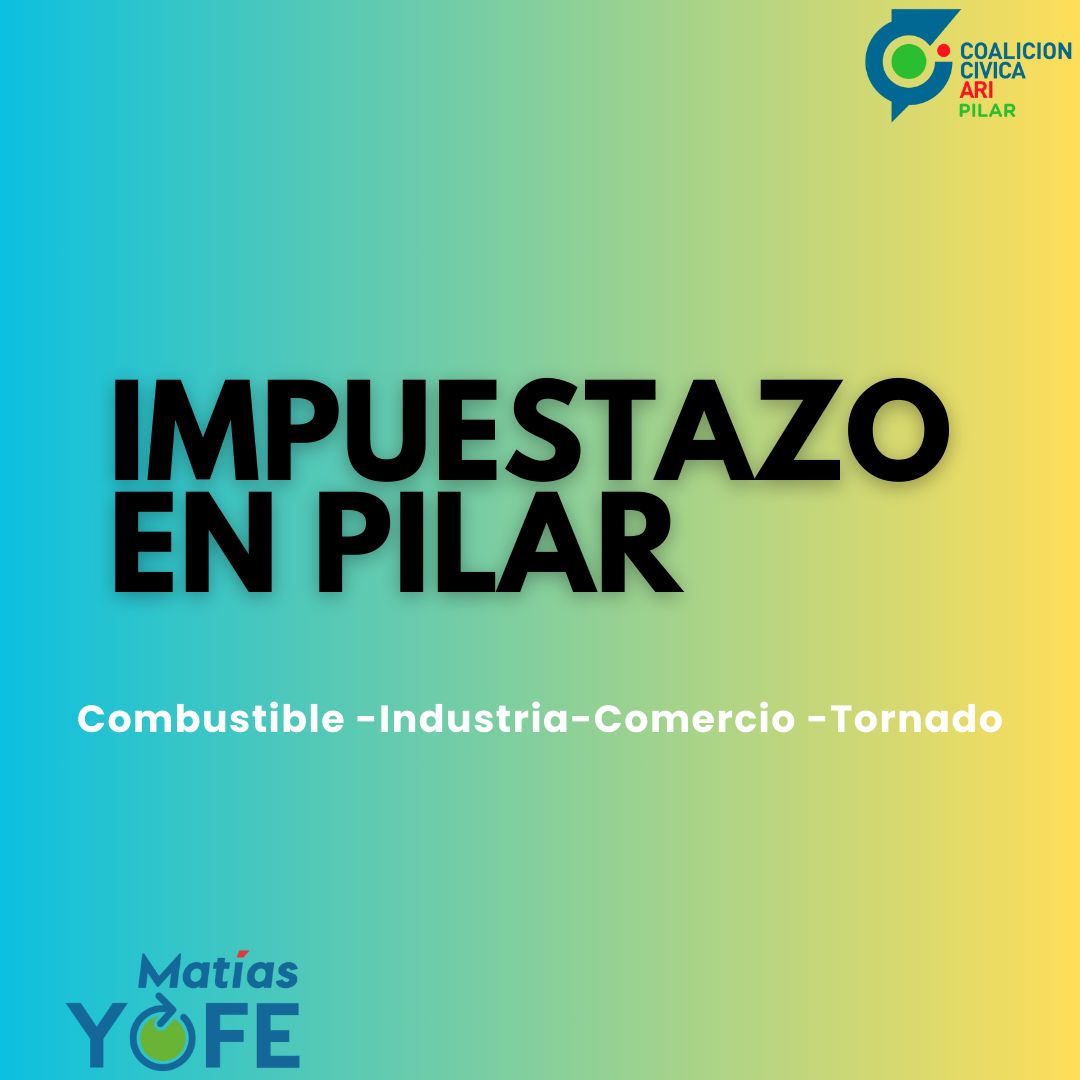 matiasyofe's tweet photo. No al impuestazo en Pilar.

Junto a nuestro equipo técnico estuvimos analizando como impactarian (según lo publicado en los medios), las nuevas tasas que quiere aplicar el intendente @federicoachaval .

No es momento de más impuestos.

Es momento de bajar el gasto. https://t.co/th2xvQkFuP