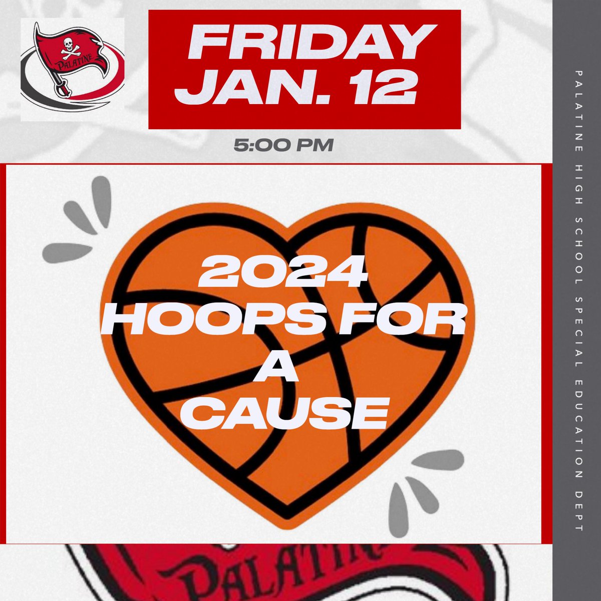 Join us 1/12 at 5 for our PHS Special Education Fundraiser 'Hoops for a Cause' then the sophs & varsity games at 6 and 7:30. Thanks @palatinebball @FremdAthletics @Fremdhoops for supporting the cause.Check out give.livingtree.com/c/palatine-spe…