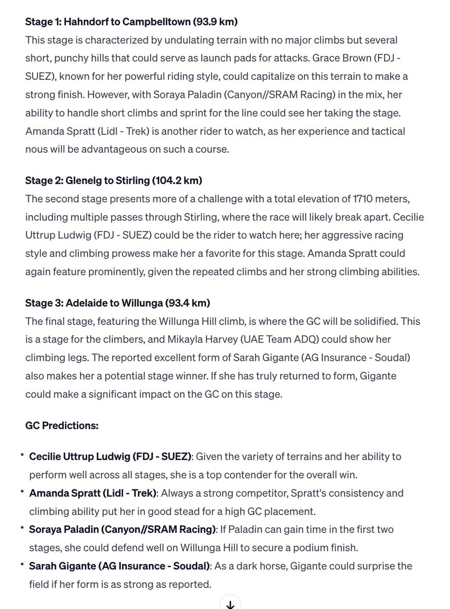 Overall race preview: