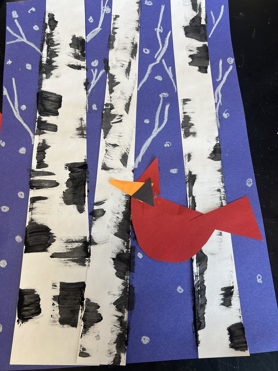 We made some winter trees and cardinals today in adaptive art class! <a href="/KatesClass1/">Kate DeLisle</a> <a href="/NAMiddle/">NAMS</a>