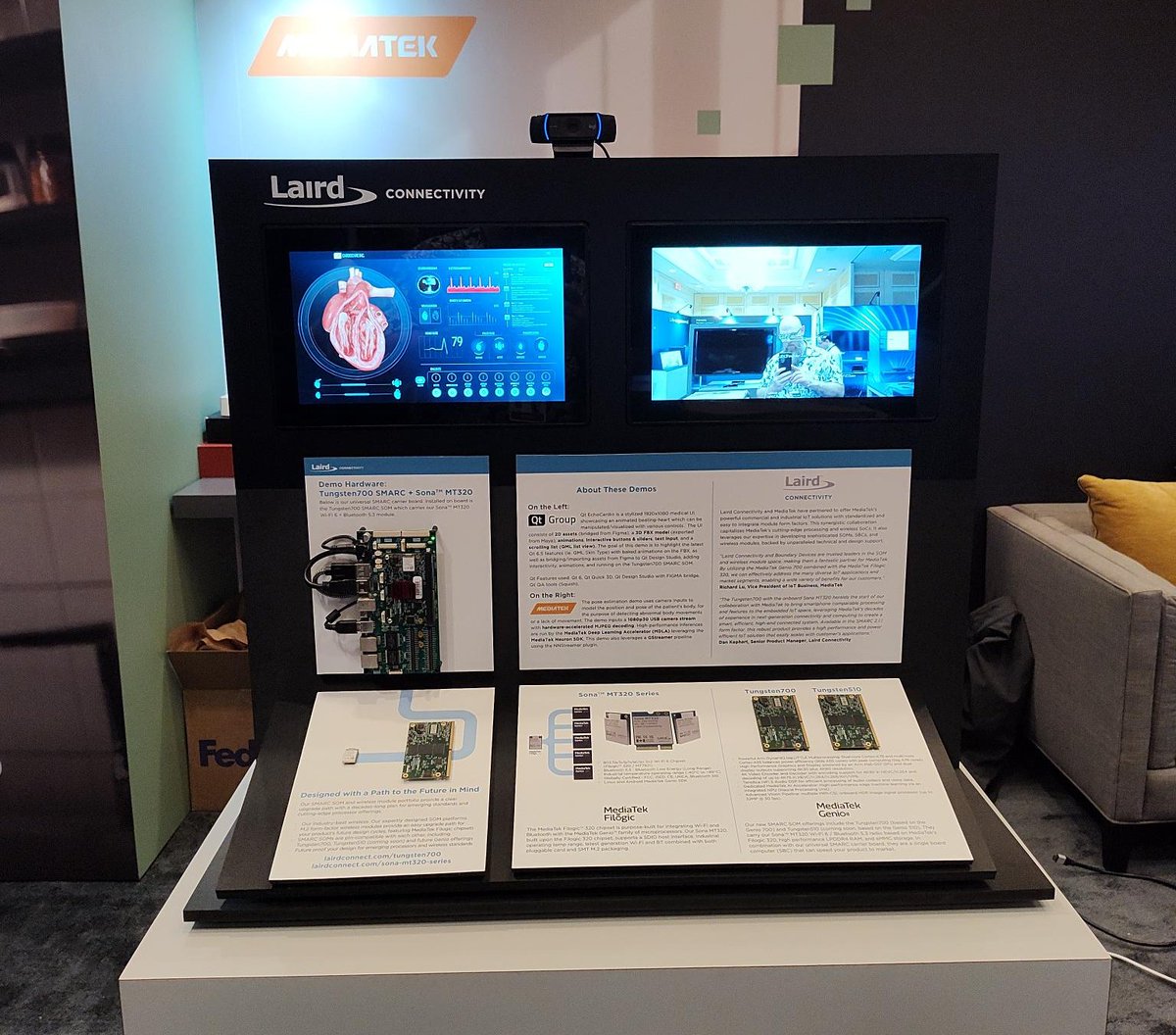 We're at #CES2024 with <a href="/MediaTek/">MediaTek</a>  (Venetian, Level 3 Toscana 3610). We're showcasing the QT EchoCardio demo featuring the Tungsten700 SOM, our most powerful multi-media SOM ever. Make sure you check it out! Learn more about the Tungsten700 here: bit.ly/3TZoPPr