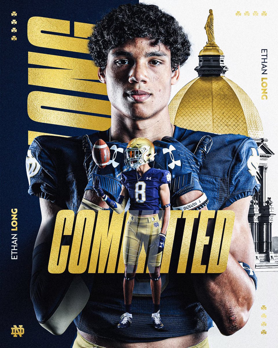 Ethan_Long8's tweet image. Thank you God, I'm HOME🍀🍀
@Marcus_Freeman1 @Coach_OLeary @CoachAlGolden @CoachMickens @coachdrebrown @Coach_Wayne55 @Coach_SSStan @CoachLett10 @Rivals @On3sports @NDFootball @RivalsFriedman @247recruiting