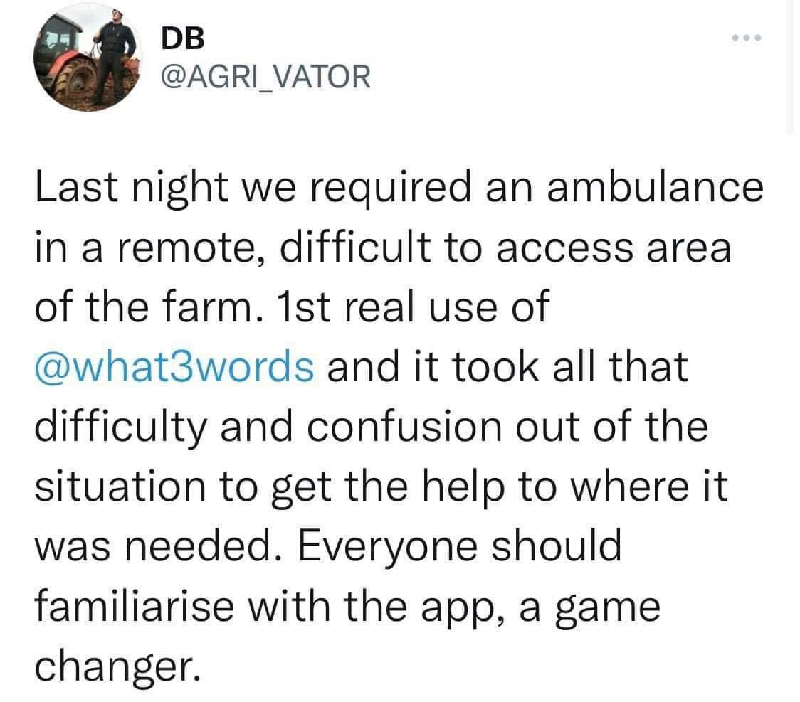 Download @what3words if you’re in a remote area - it’s a life saver! 👏