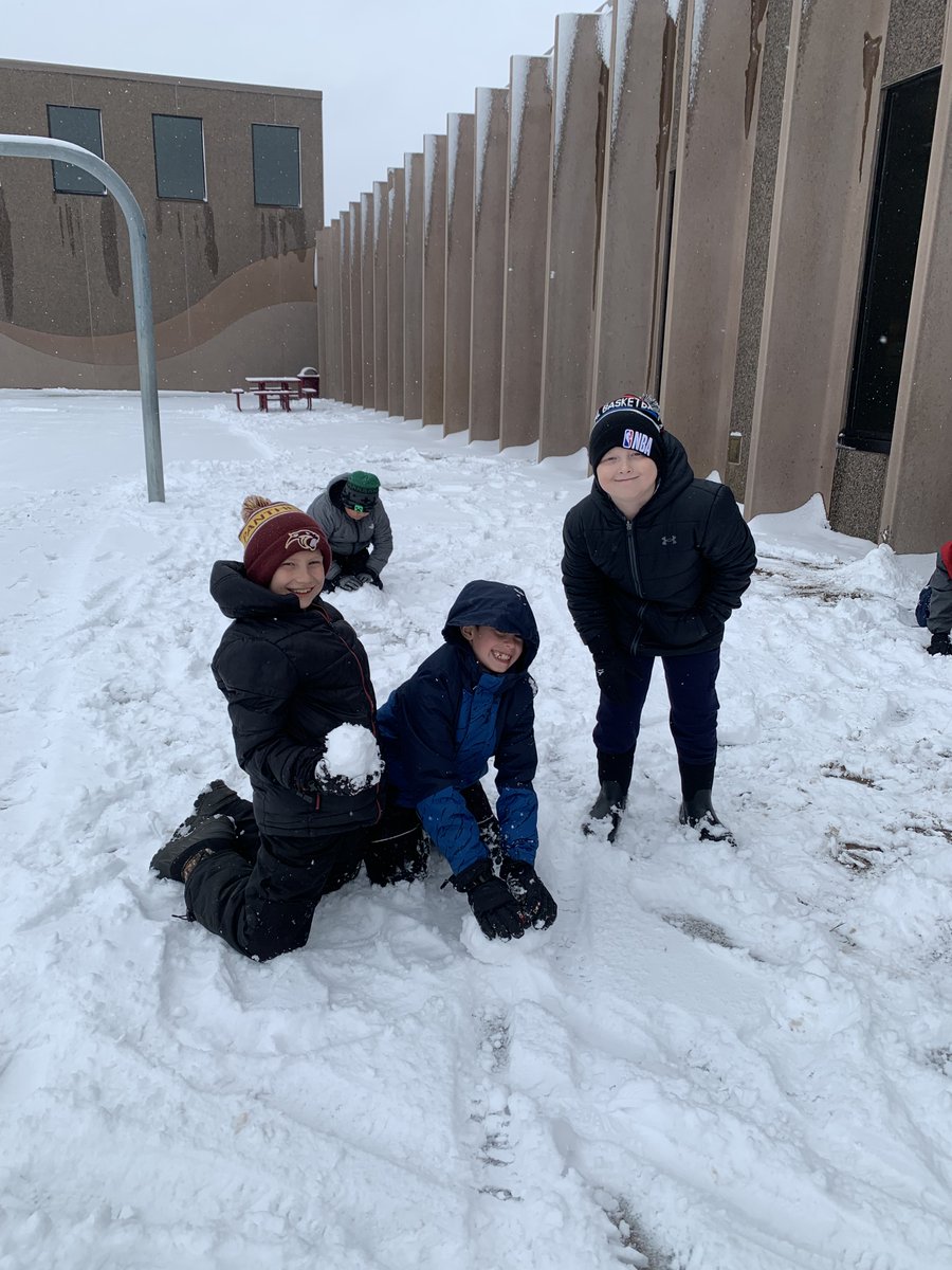Students were excited for recess today in the snow!
